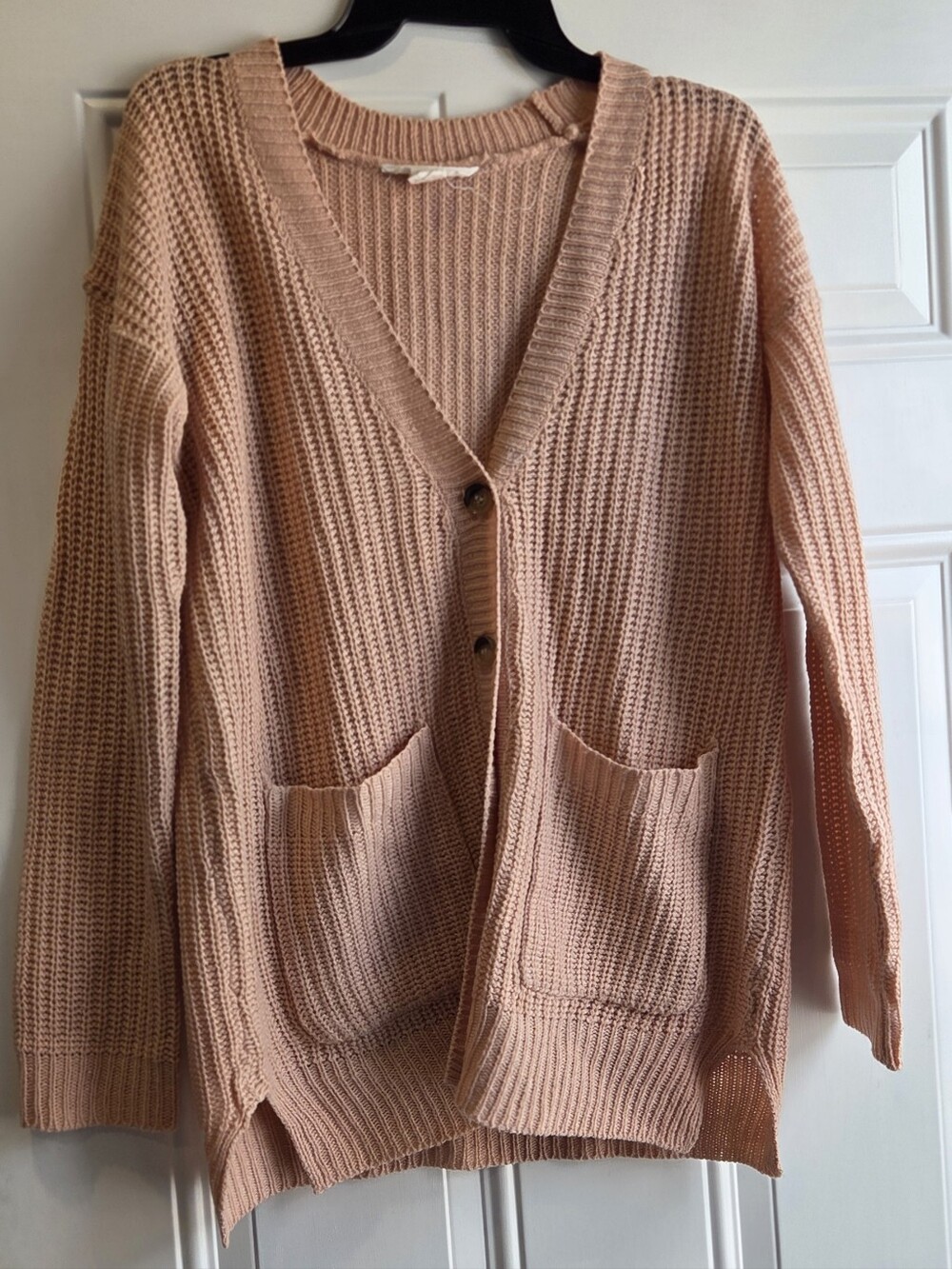Urban Heritage Peach Knit Button-Front Cardigan